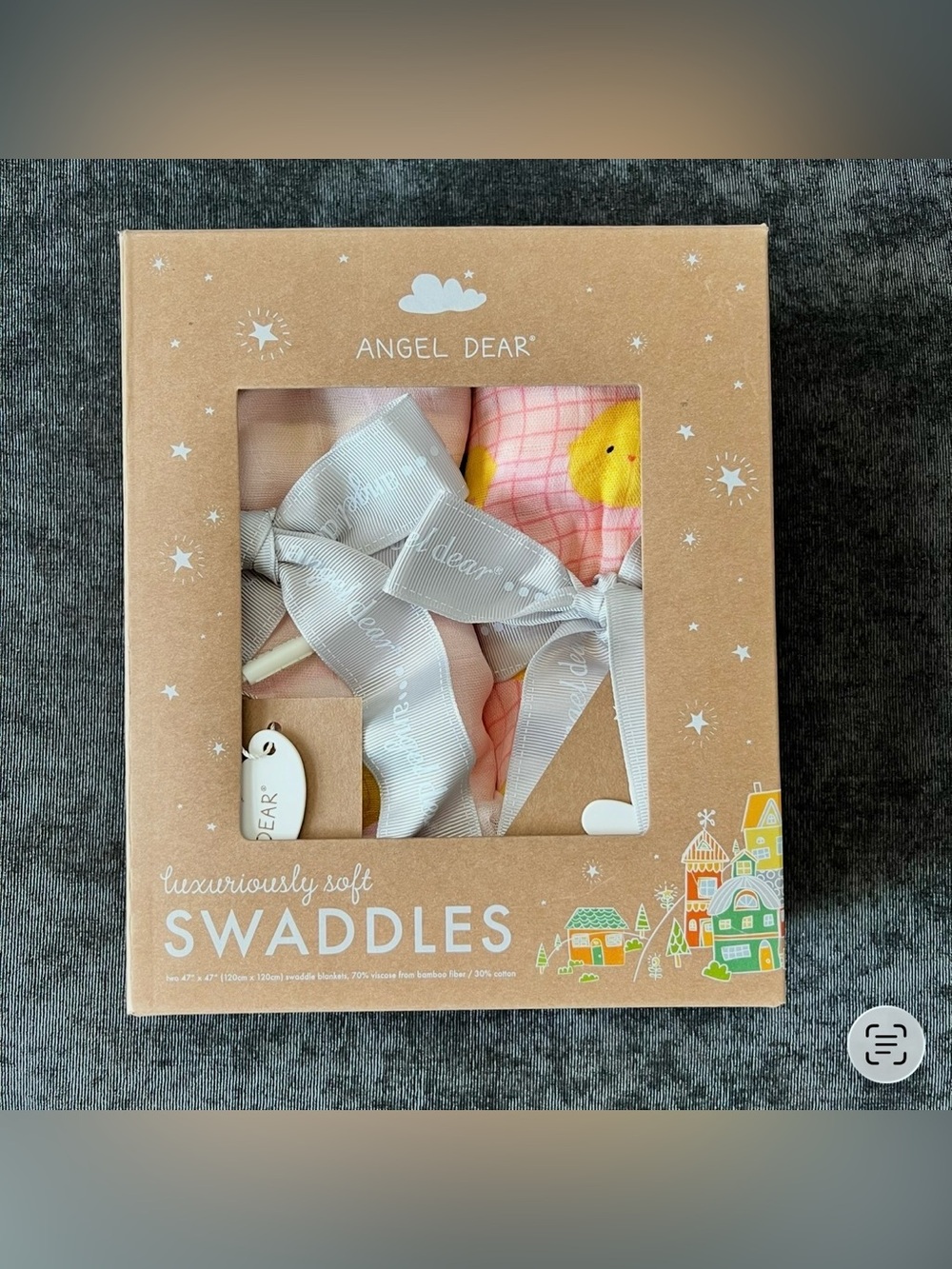 NIB Angel Dear Fruits Swaddle Blankets 2 Pack
